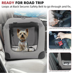 Petprsco large cat carrier doors and ports enable easy pet reentry.