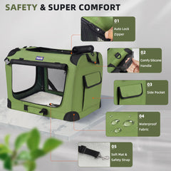 Petprsco large cat carrier interior with washable pad