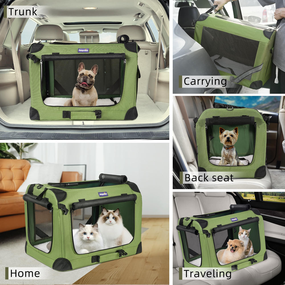Petprsco large cat carrier size 24x17x17 with sturdy frame