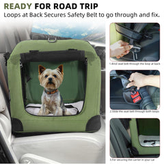 Petprsco large cat carrier with three doors for easy entry
