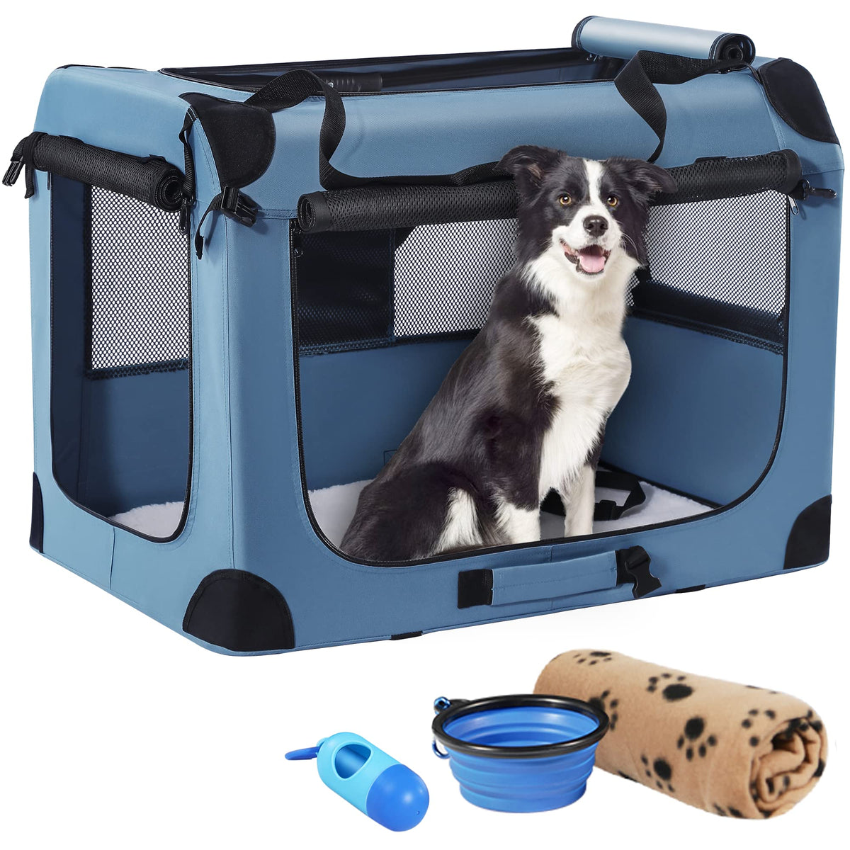 Petprsco portable dog crate assembled for medium to large dogs