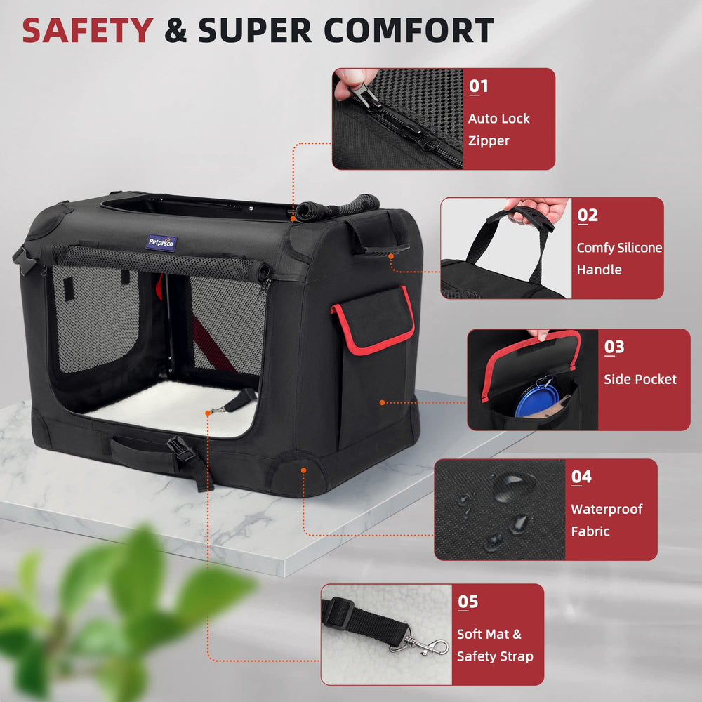 Petprsco three-opening doors design enables easy entry and exit.