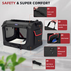 Petprsco three-opening doors design enables easy entry and exit.
