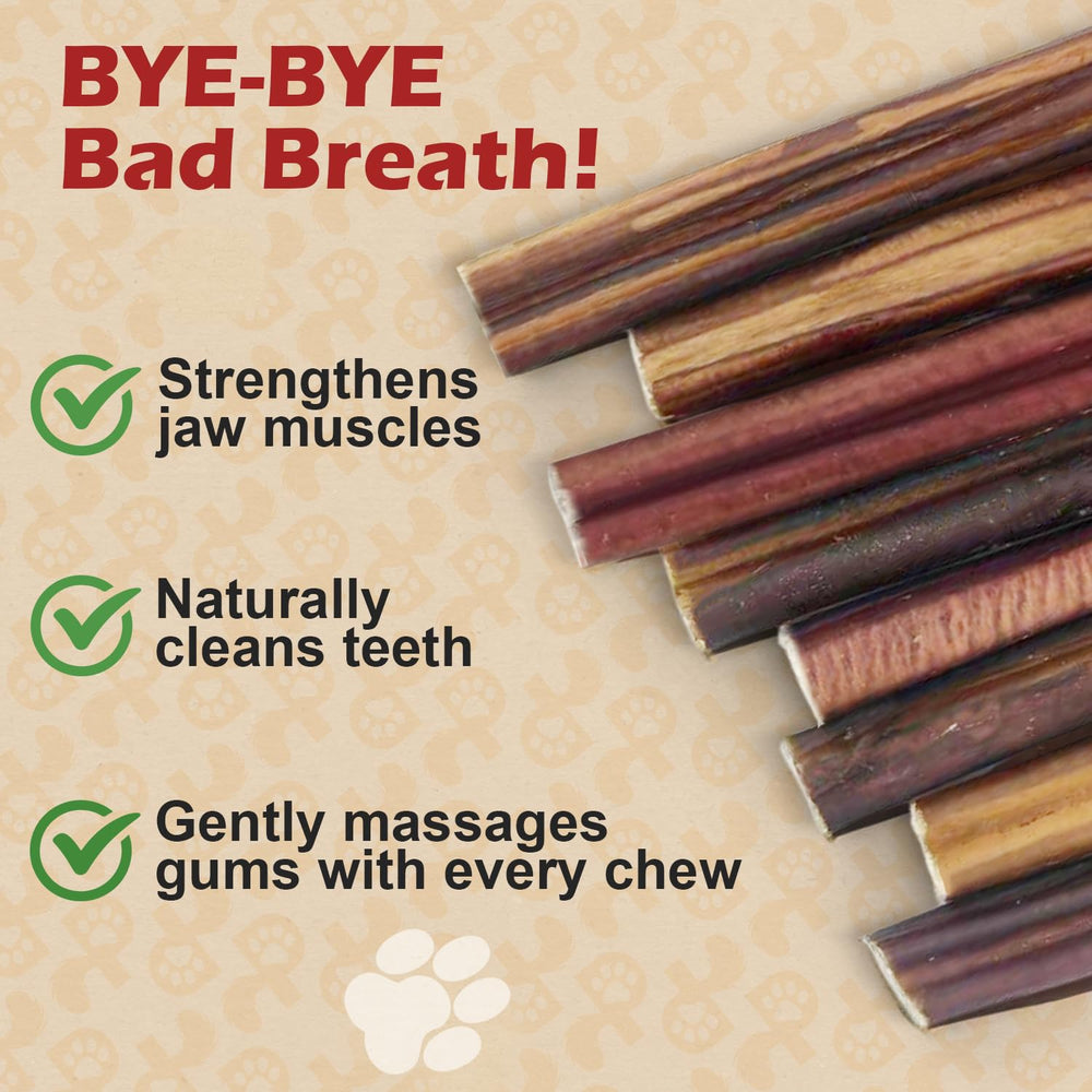 PETPURO bully sticks for small and medium dogs - 6-inch chew for focused training sessions.