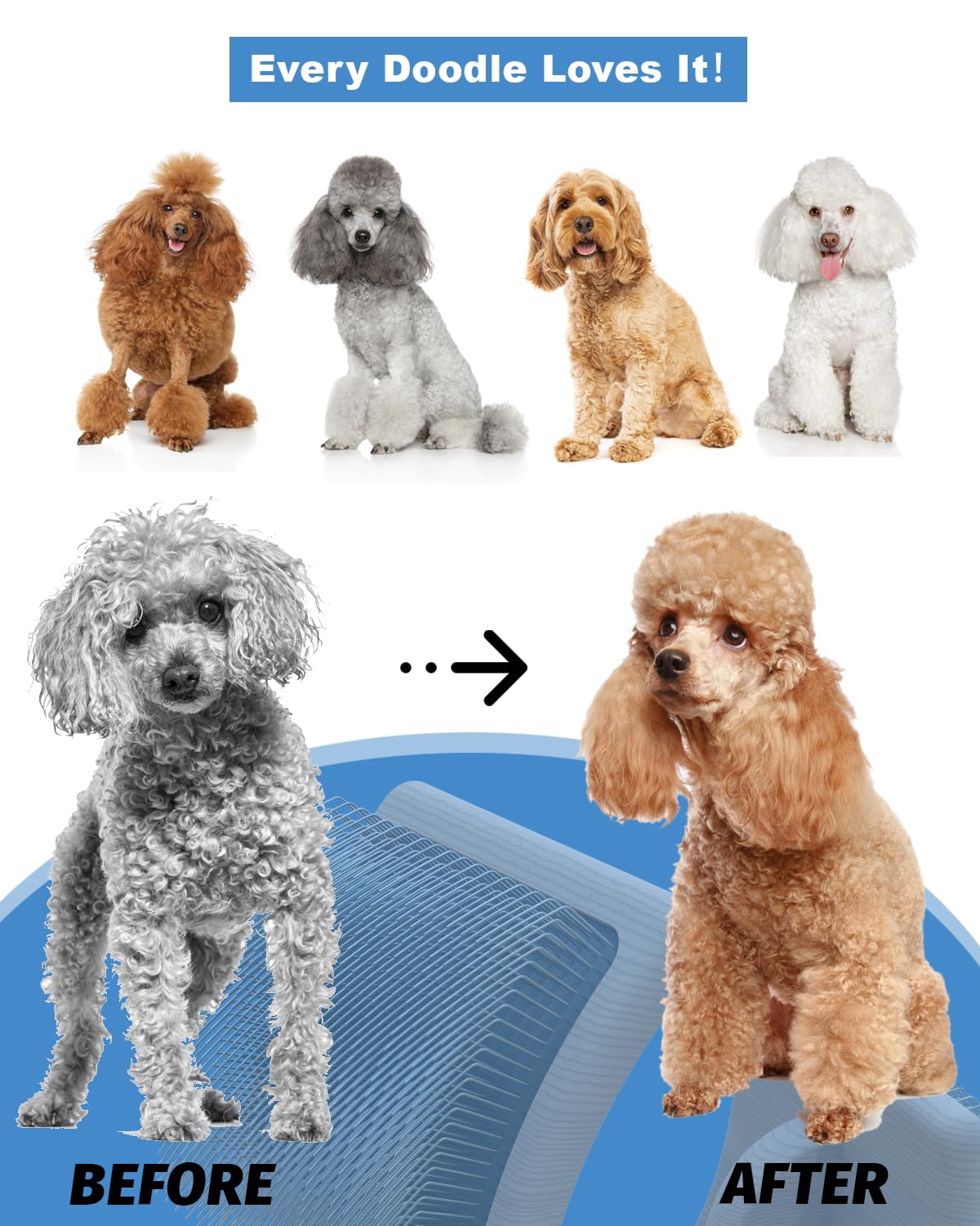 Petqueen large dog grooming tool ready for professional doodle care
