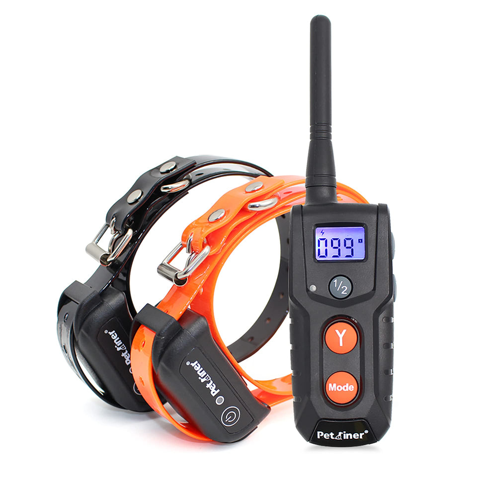 Petrainer dog training collar remote setup for effortless two-dog control.