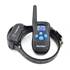 Petrainer waterproof receiver worn on a dog for all-weather training