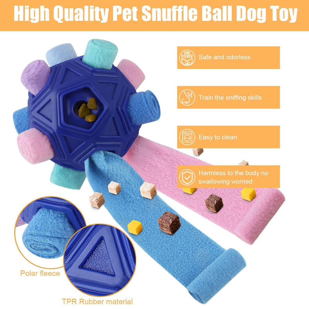 Petration snuffle ball close-up shows fabric strips for sniffing training