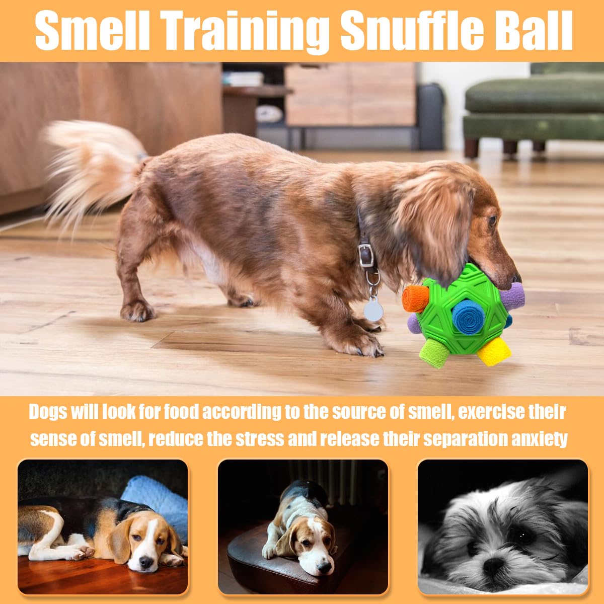 Petration dog snuffle ball safe materials ensure gentle, safe play and easy upkeep.