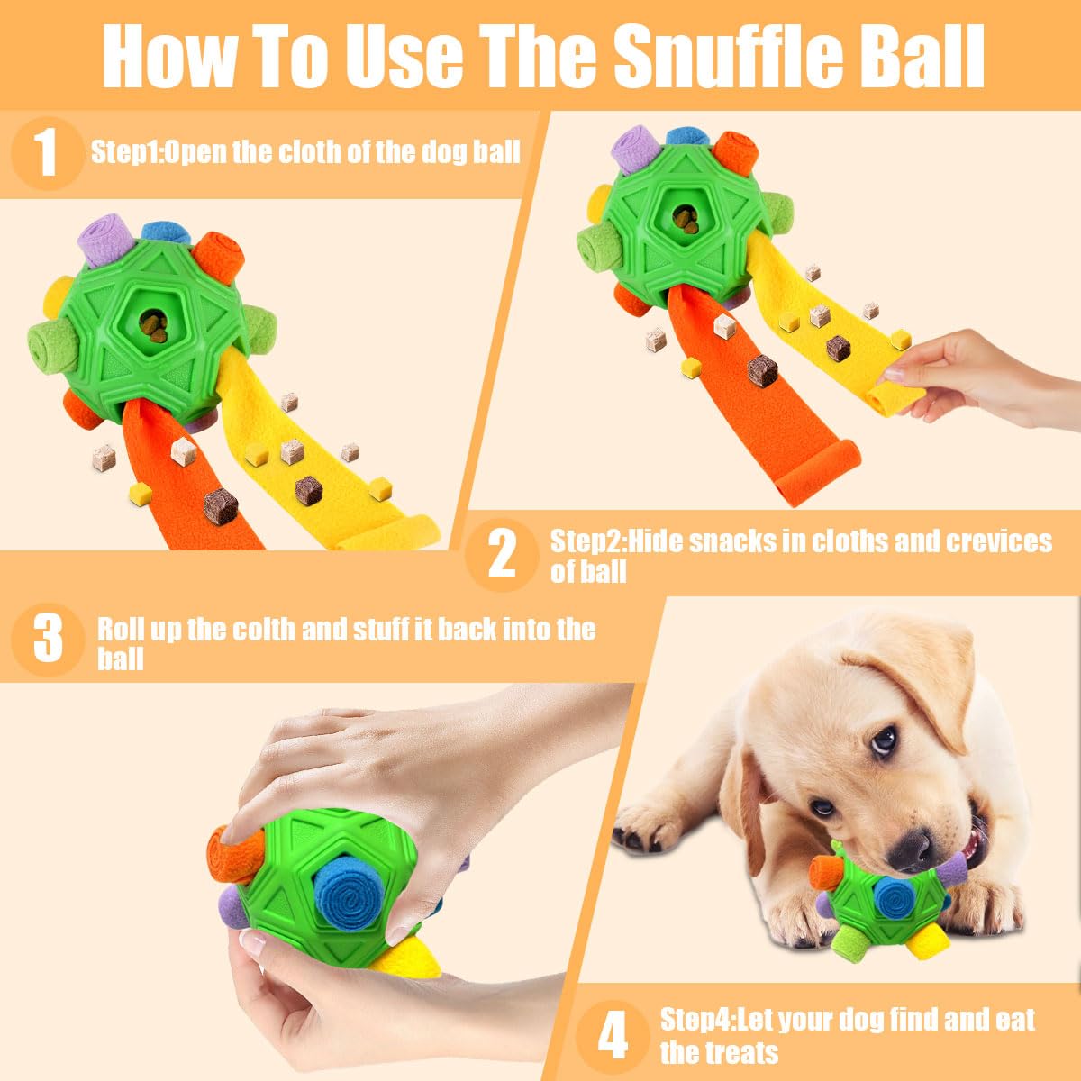 Petration dog snuffle ball slow-feeder design encourages meals to pace naturally.