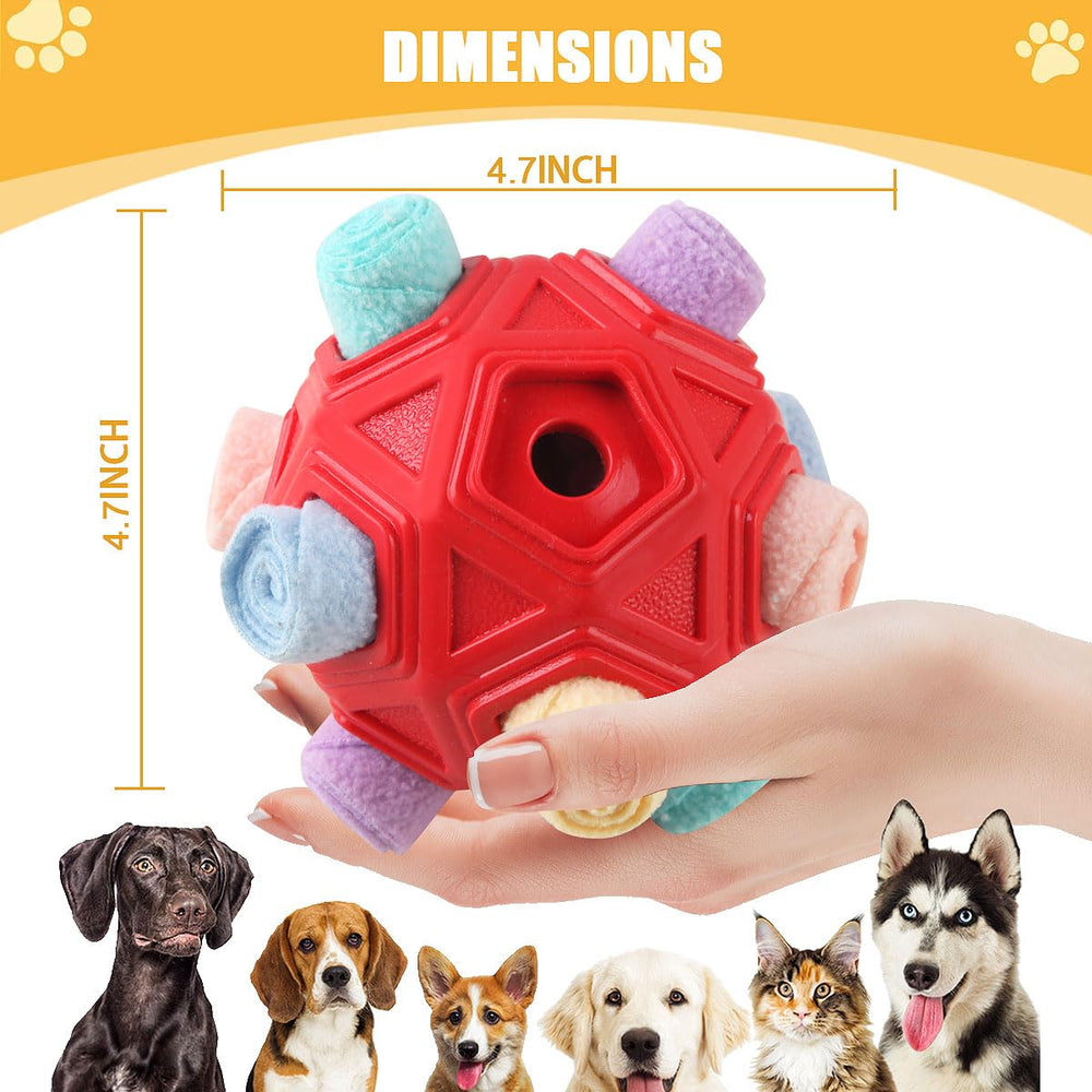 Petration Dog Snuffle Ball includes squeaky carrot for engagement
