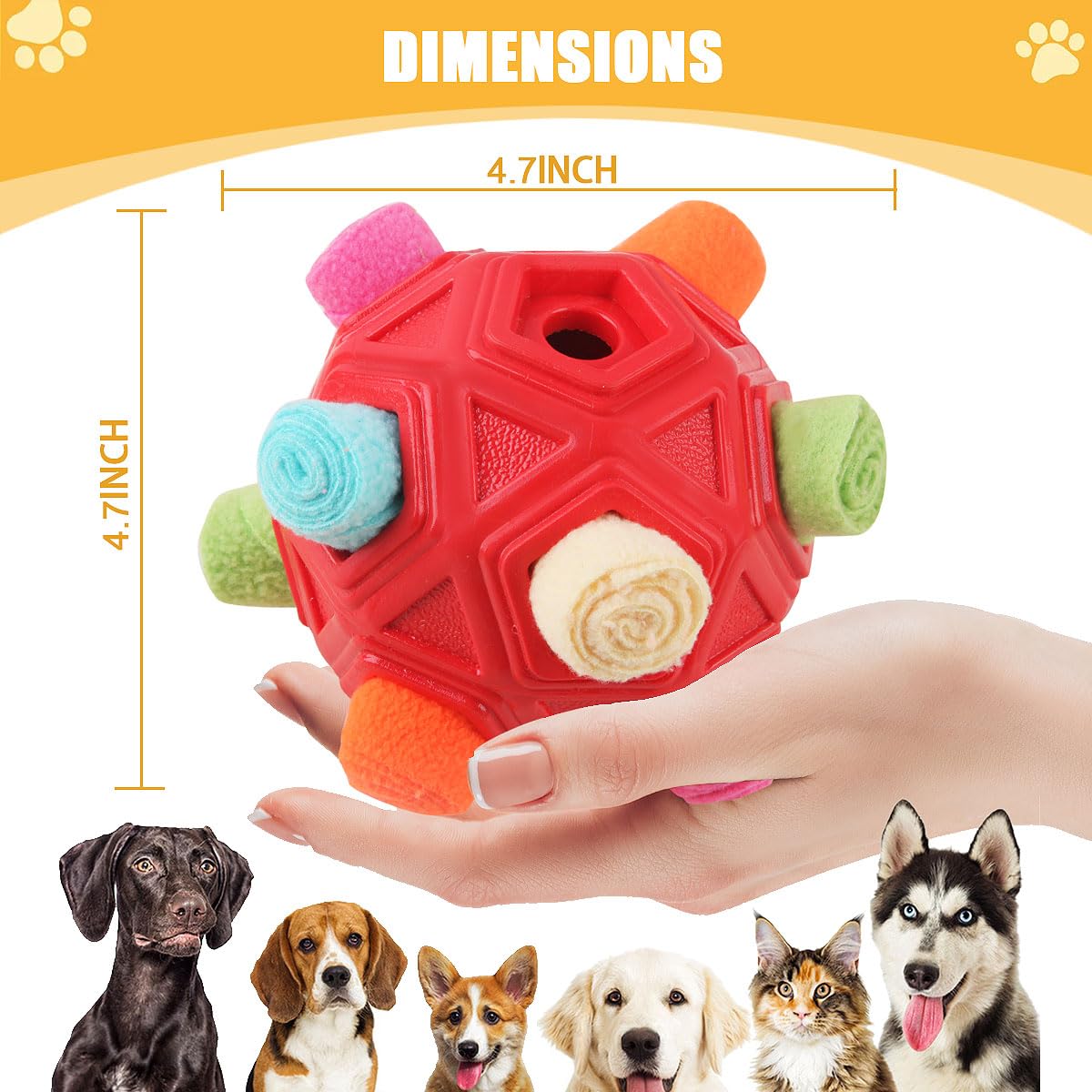 Petration Snuffle Ball indoor use helps reduce boredom and destructive behavior