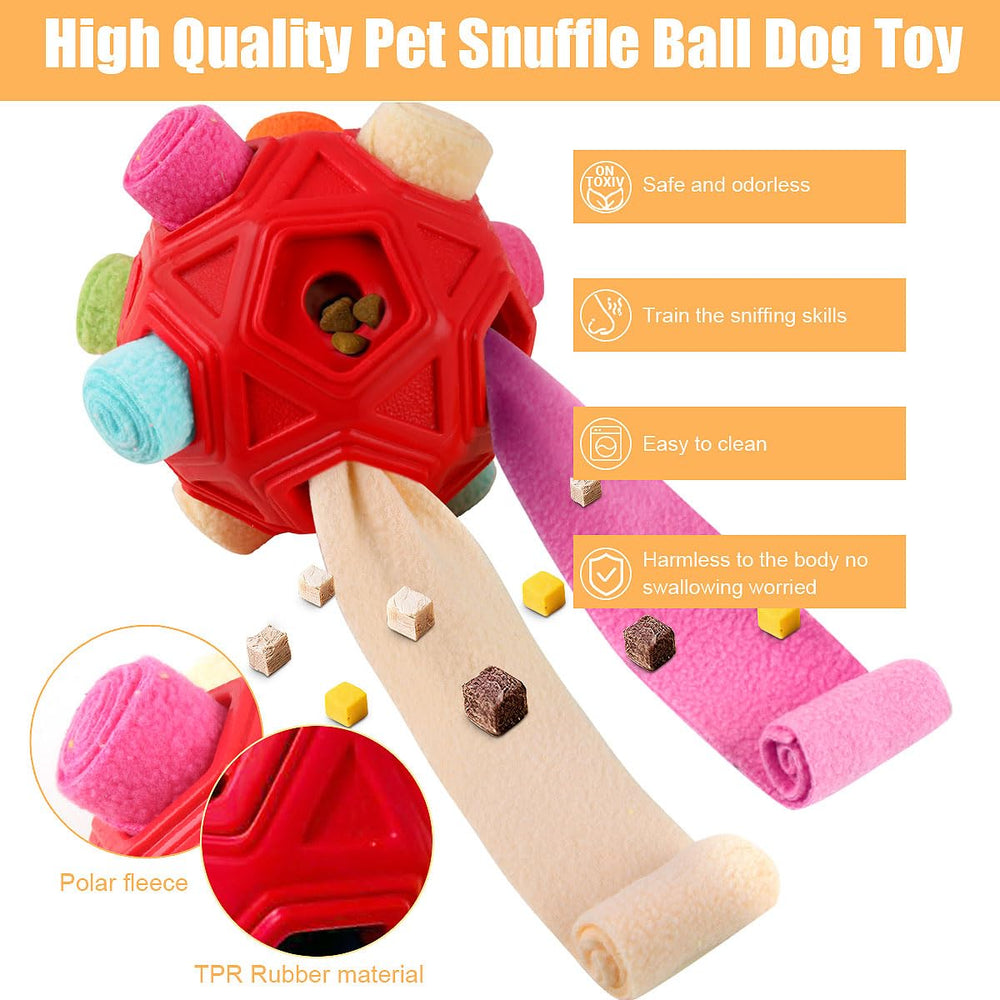 Petration Snuffle Ball hiding snacks reveal playful puzzle challenge to engage scenting and brain