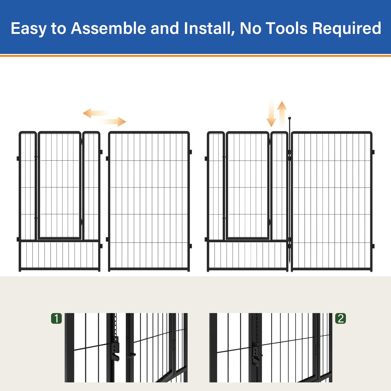 Petreek 12-panel dog pen outdoor setup demonstrates sturdy enclosure construction