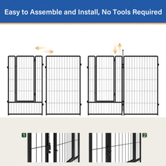 Petreek 12-panel dog pen outdoor setup demonstrates sturdy enclosure construction