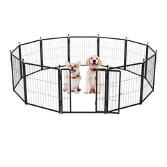 Petreek dog playpen 24-inch panels setup for safe indoor and outdoor play.