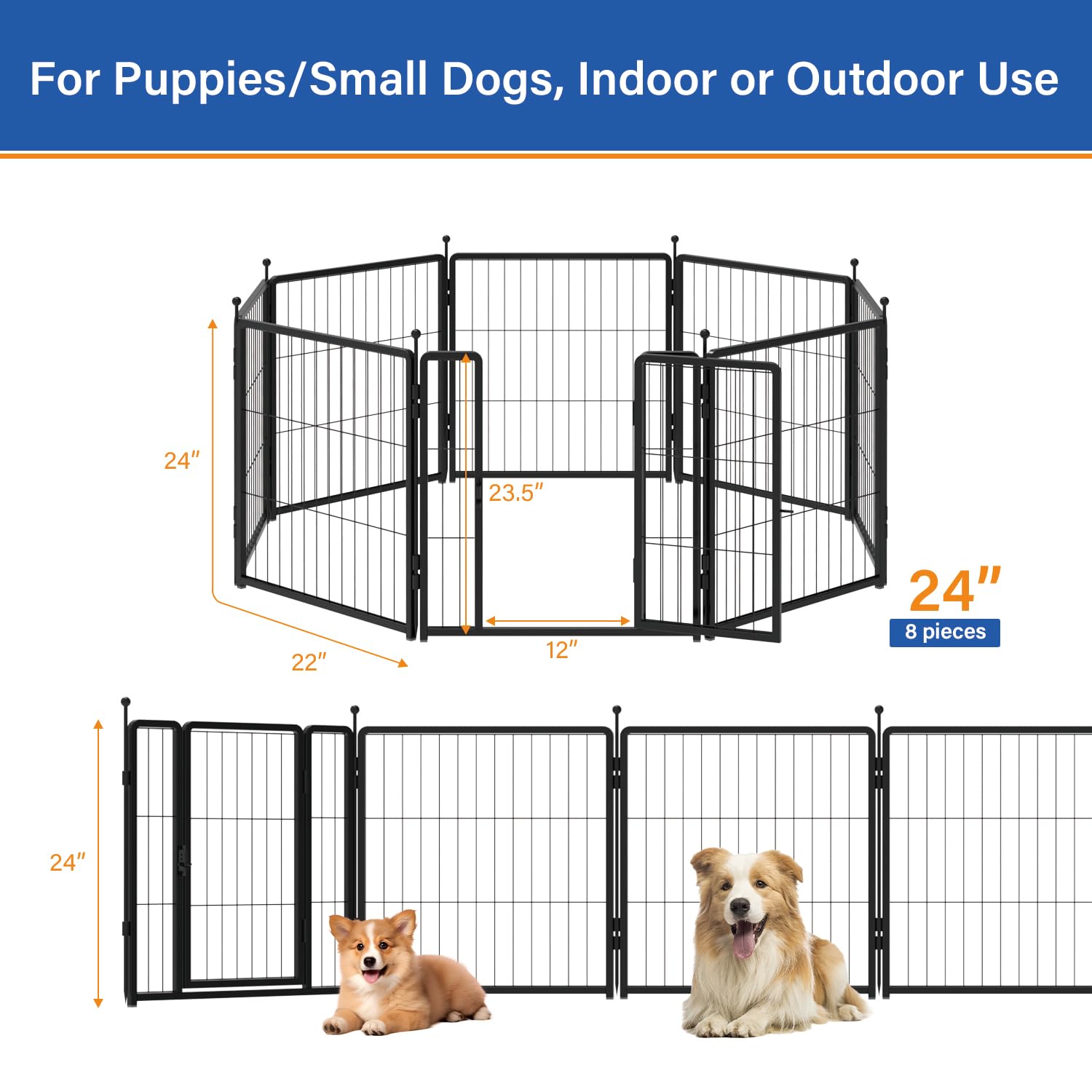 PETREEK dog playpen ground stakes securing stability on grass and dirt.