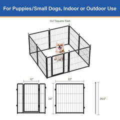 PETREEK dog playpen rounded ball-topped stakes enhancing safety during play.