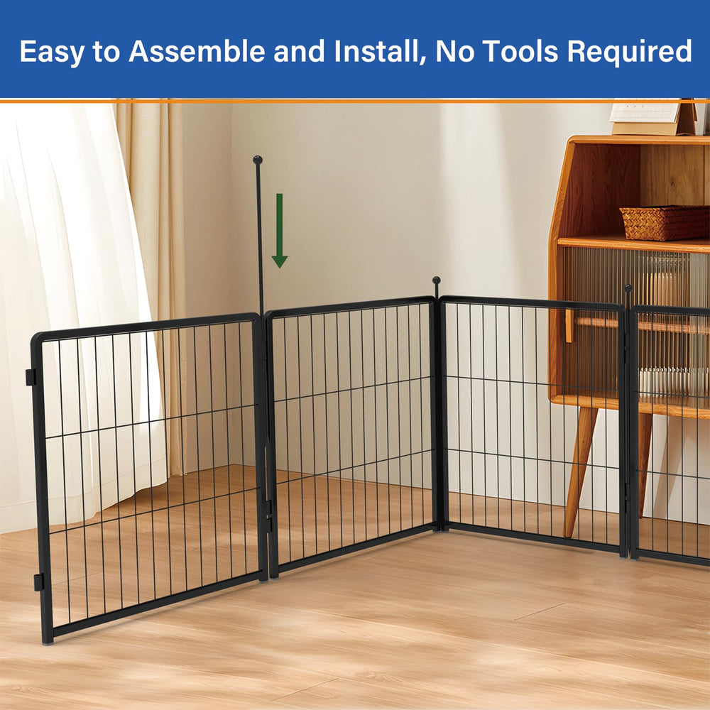 Petreek indoor-outdoor dog playpen in use demonstrates flexible versatility