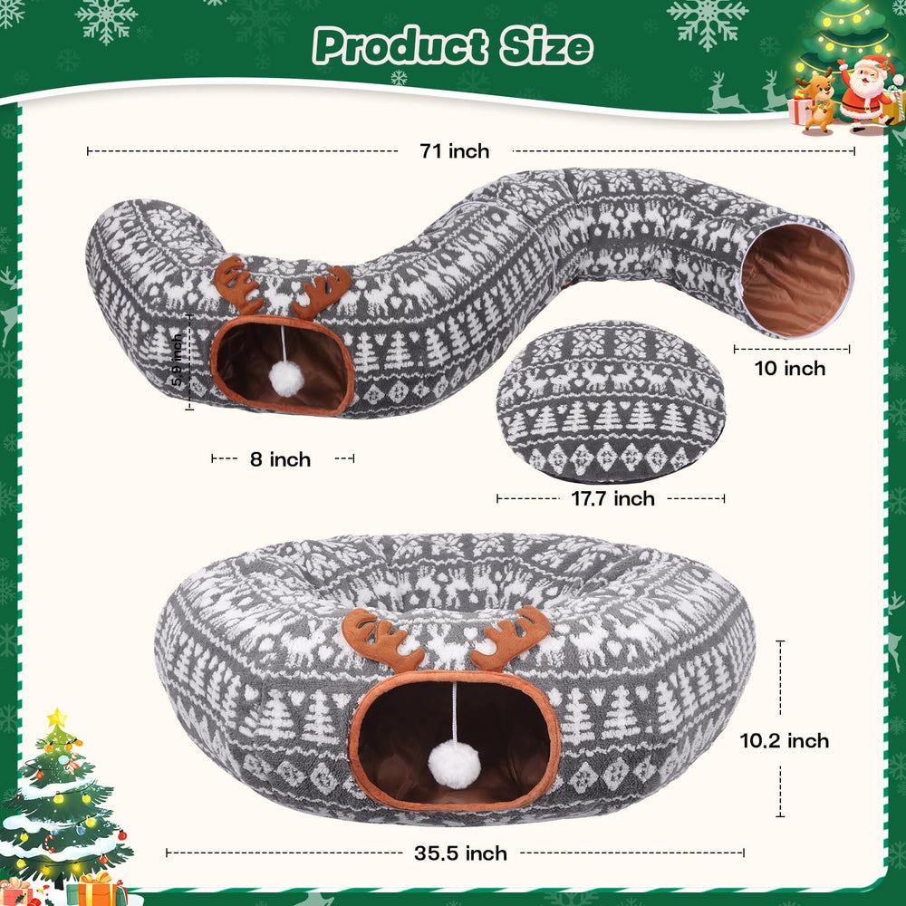 Petrendy Cat Tunnel Bed durable nylon lining supports frequent use around the home.