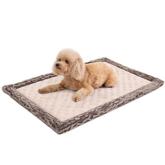 Petrendy dog crate pad top view shows cozy foam support.