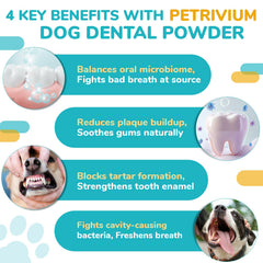 Petrivium dog breath freshness powered by probiotics and mint.