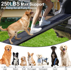 PetRuna dog ramp sturdy aluminum construction provides stable entry for SUVs and trucks