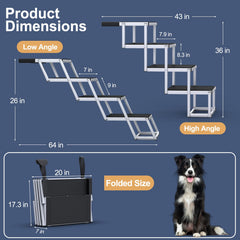 PetRuna dog stairs non-slip surface promotes safe climbing.
