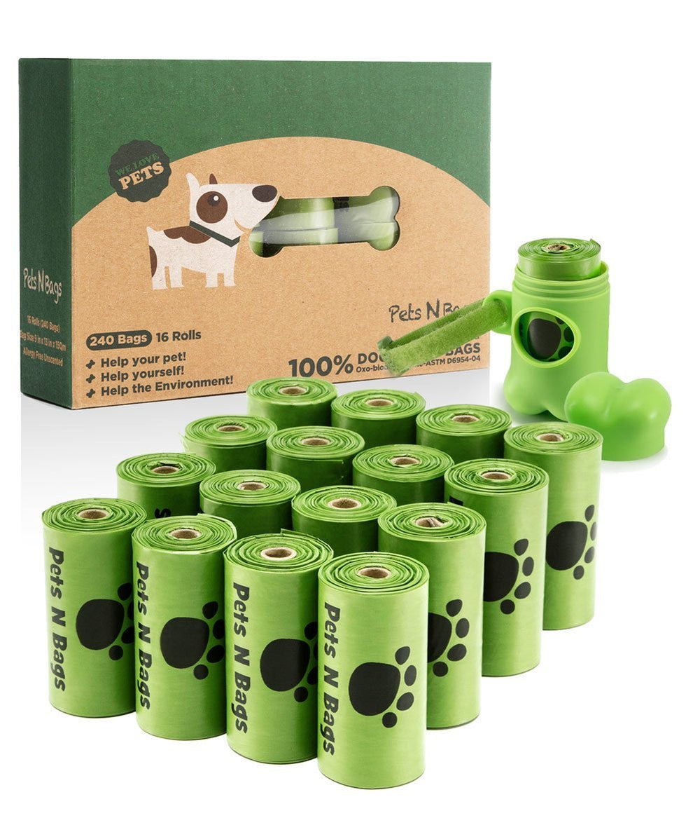 Pets N Bags poop bags with dispenser ready for quick park cleanup.