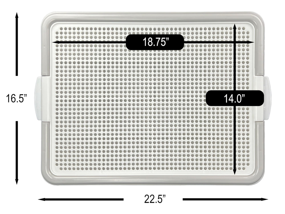 Pets-N-Me pee pad holder detachable mesh for quick cleaning.