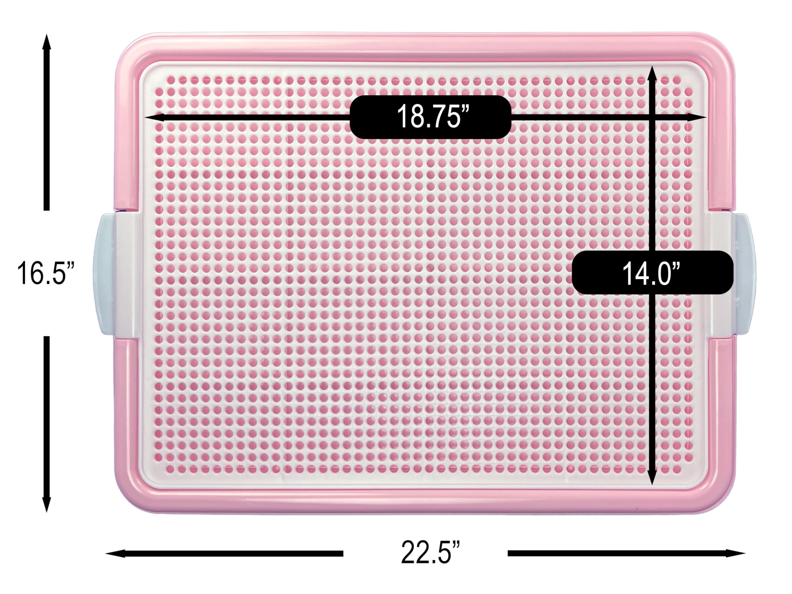 Pets-N-Me dog pee pad holder mesh plate detail shows easy drainage and cleaning.