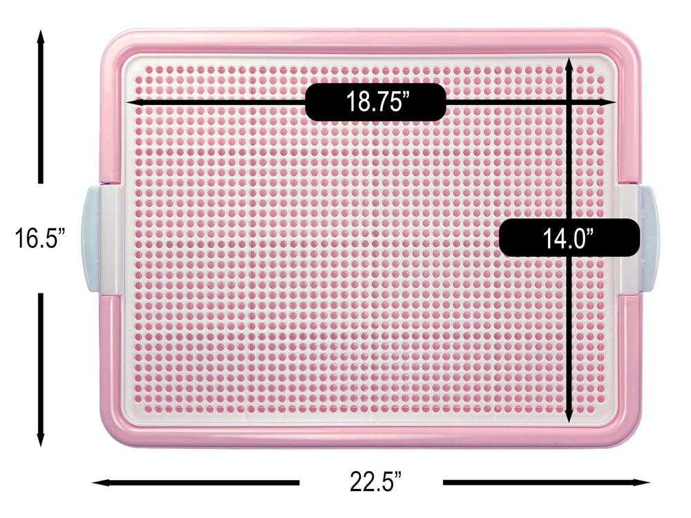 Pets-N-Me dog pee pad holder mesh plate detail shows easy drainage and cleaning.