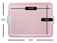 Pets-N-Me dog pee pad holder mesh plate detail shows easy drainage and cleaning.