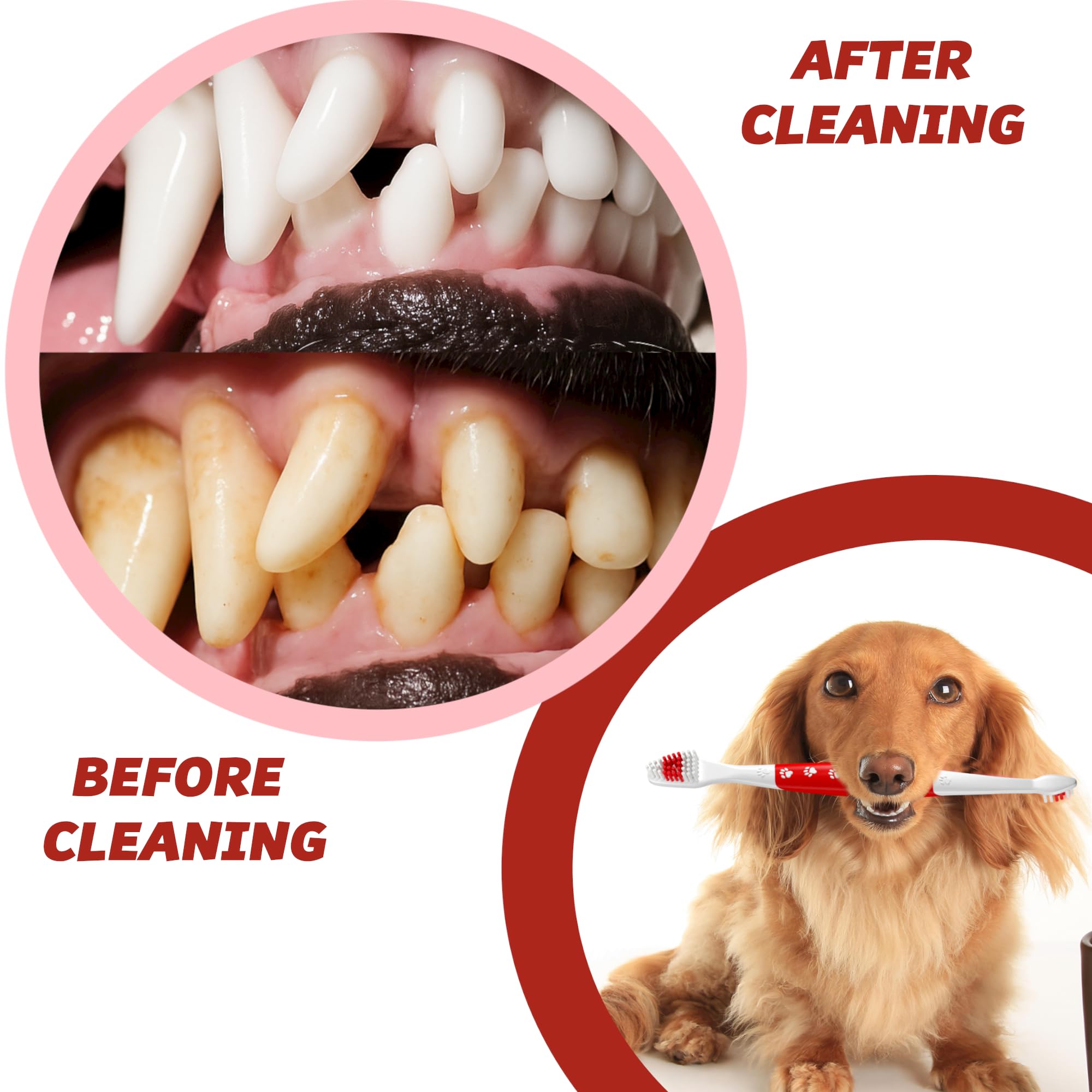 Pets & Pupps toothbrush helps tackle stinky breath with regular brushing.