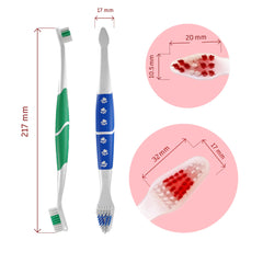 Pets & Pupps soft bristles remove plaque gently on pets' teeth.