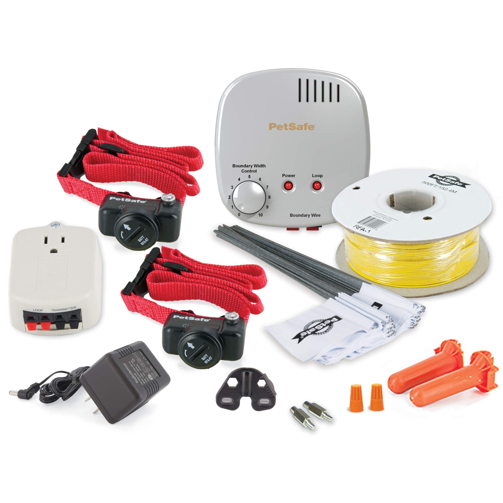 PetSafe 2-Dog in-ground fence wire creates a safe yard boundary for training.