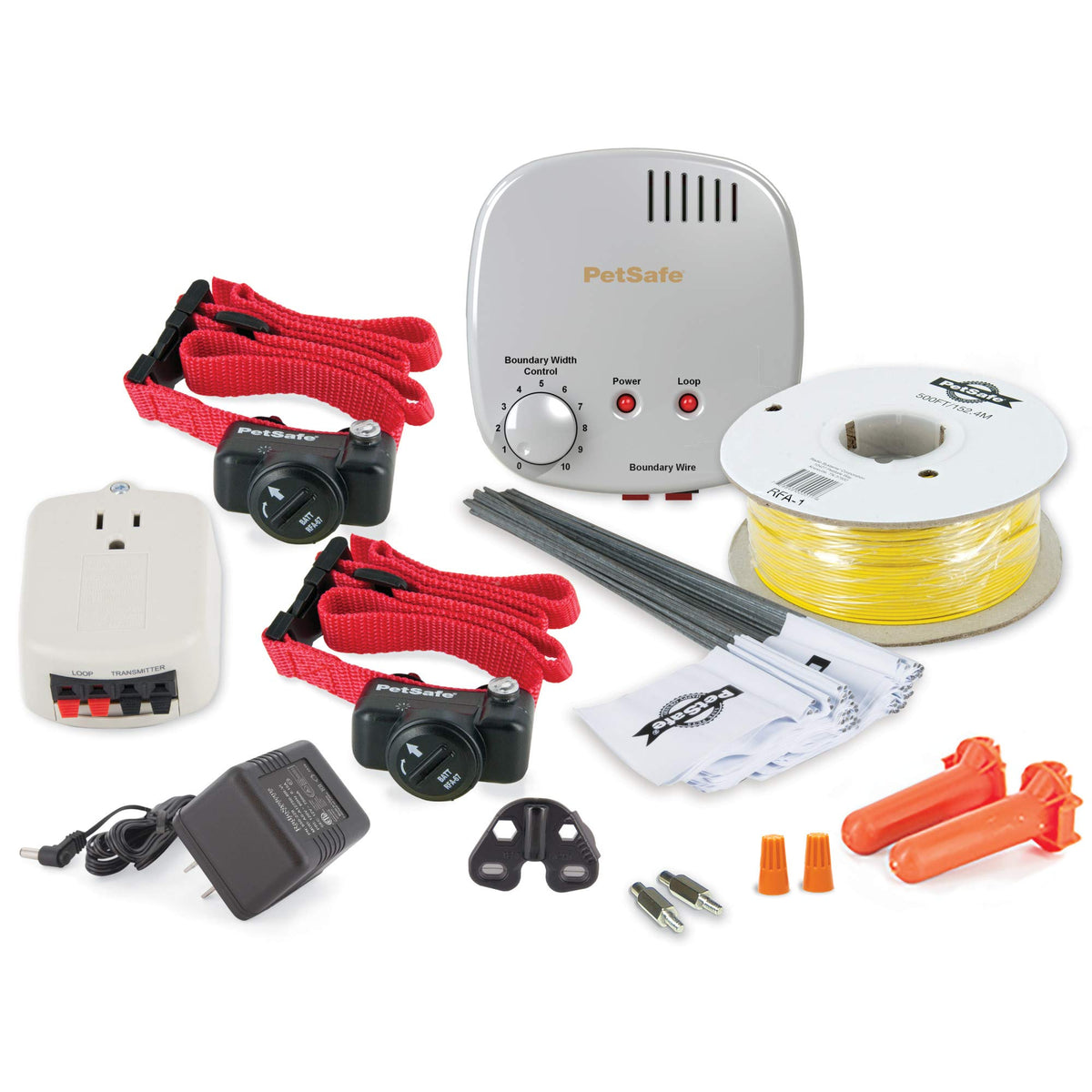 PetSafe 2-Dog in-ground fence wire creates a safe yard boundary for training.