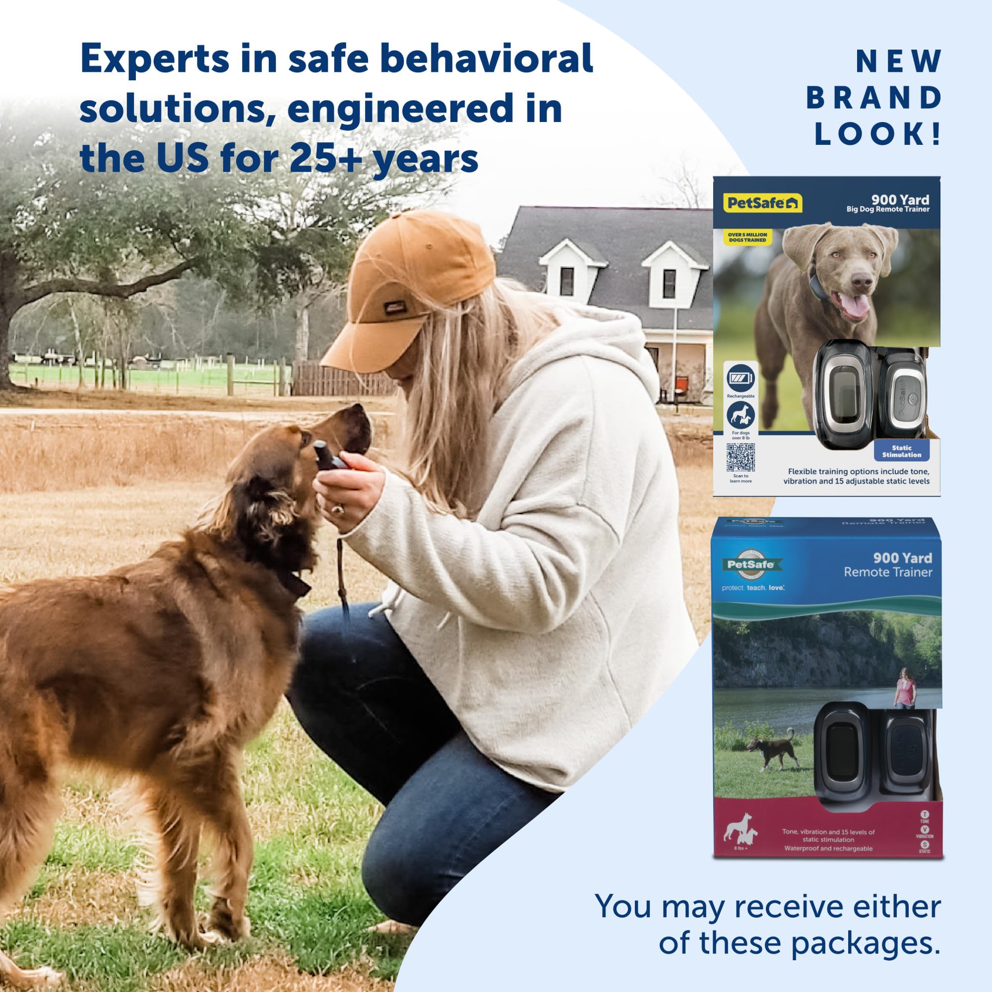 PetSafe 900-yard remote trainer backlit display highlights easy reading in any light.