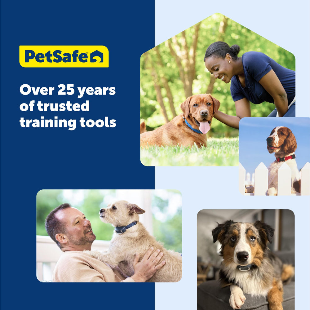 PetSafe bark-detection technology illustration highlights dual-sensor accuracy.