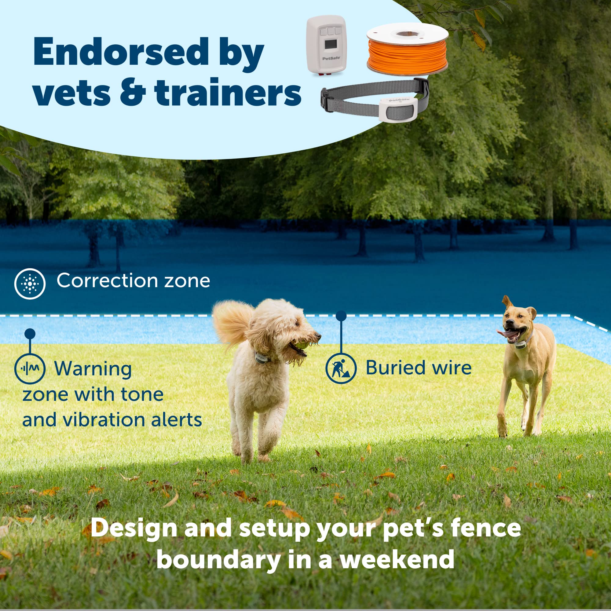 PetSafe Classic collar training mode demonstrates tone and vibration for gentle cues.
