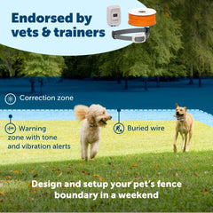 PetSafe Classic collar training mode demonstrates tone and vibration for gentle cues.