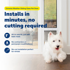 PetSafe Extreme Weather door insulated flaps show weather protection and quiet operation