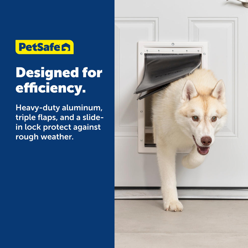PetSafe Extreme Weather Door paintable frame blending with home decor.