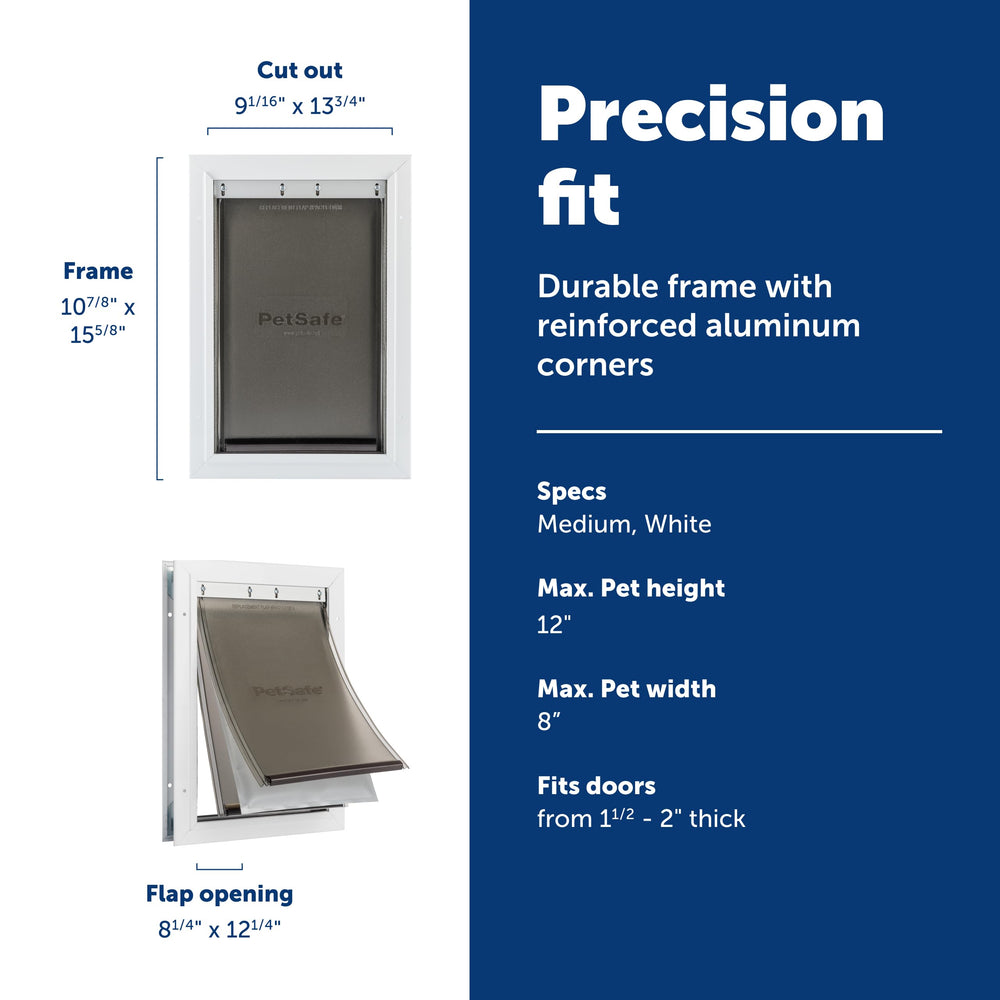 PetSafe Extreme Weather door side view demonstrates easy DIY installation and secure fit.
