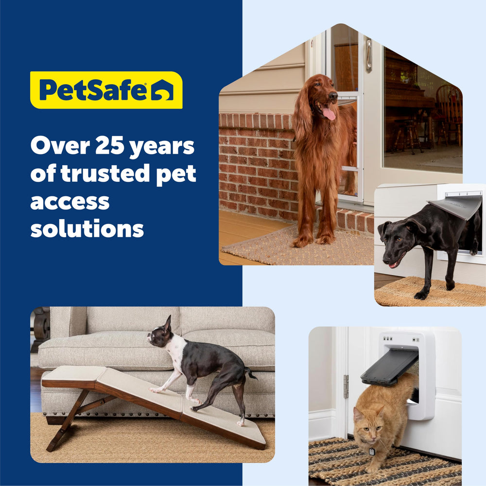 PetSafe Extreme Weather Pet Door pet using outdoors for hands-free freedom