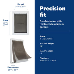 Petsafe Extreme Weather triple-flap close-up shows energy-saving insulation and seals