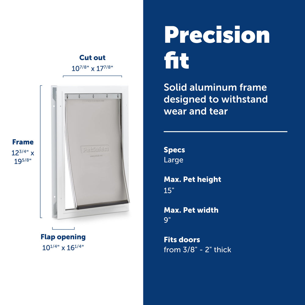 PetSafe Freedom tinted flap close-up highlights weather protection and privacy.