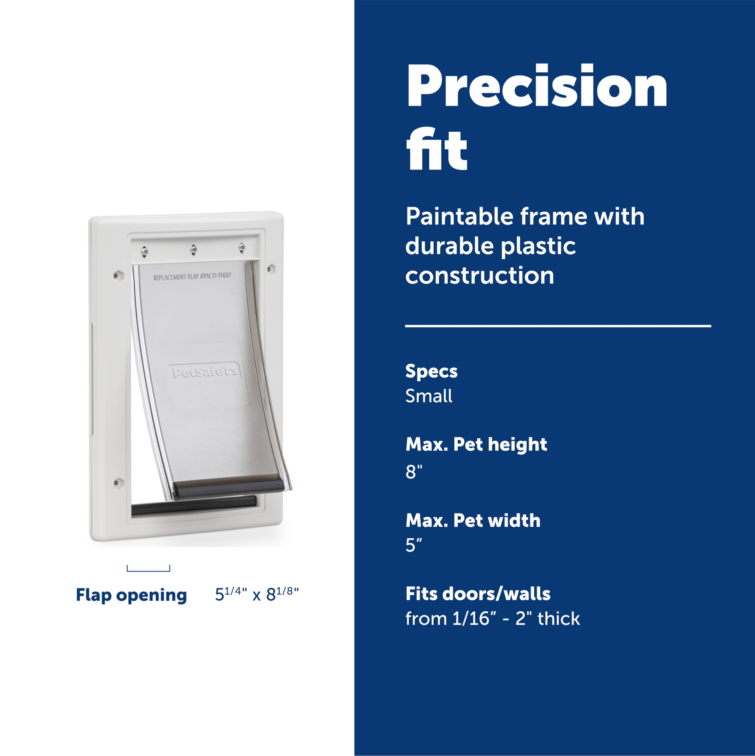 PetSafe Plastic Pet Door for paneled door install blends with decor.