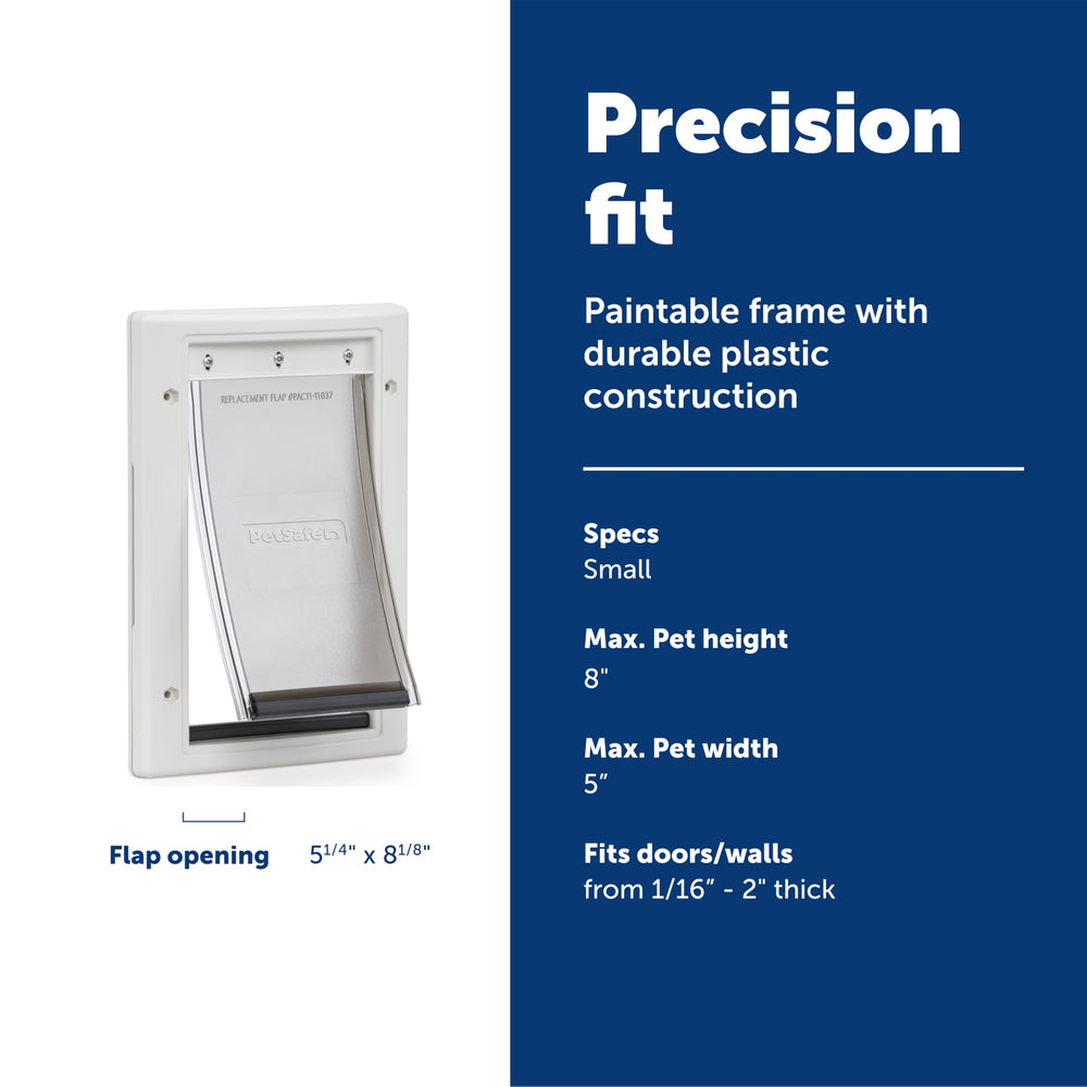 PetSafe Plastic Pet Door for paneled door install blends with decor.
