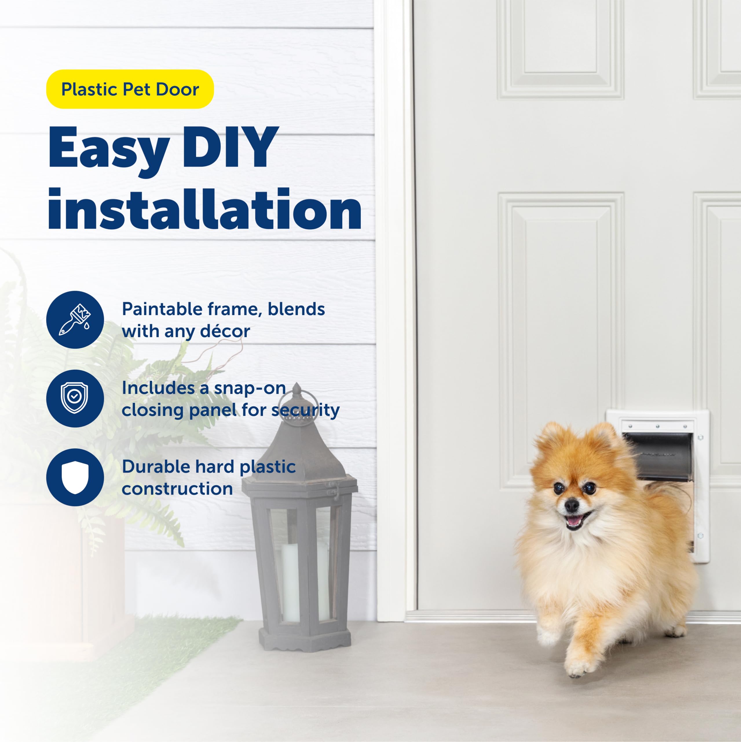 PetSafe Plastic Pet Door for PVC door install offers quick setup and access.